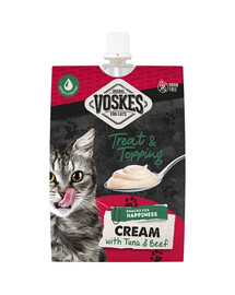 VOSKES Cream with Tuna and Beef 90 g krém s tuniakom a hovädzím mäsom pre mačky