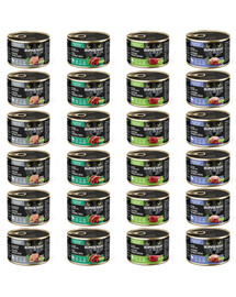 SUPER RAFI Cat Mix 4 príchute 24x185g mokré krmivo pre mačky