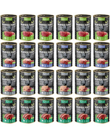 SUPER RAFI Cat Mix 4 príchute 24x400g mokré krmivo pre mačky
