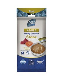 FARMINA N&D Ocean Cat Creamy Salmon and Tuna 60 g s lososom a tuniakom, krémová pochúťka pre mačky