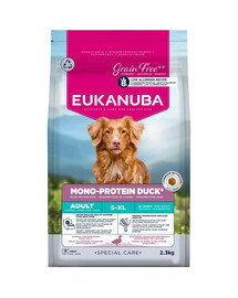 EUKANUBA Special Care Adult Mono-Protein Duck 2,3 kg krmivo pre dospelých psov, bohaté na čerstvo mrazenú kačicu