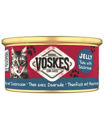 VOSKES Jelly Tuna with Seabream 85 g uniak s pražmou v želé, doplnkové krmivo pre mačky