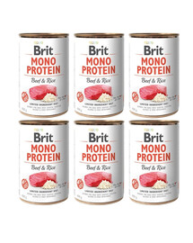 BRIT Mono Protein Beef & Rice 6x400 g monoproteínové krmivo hovädzie s ryžou