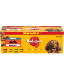 PEDIGREE Senior Výber Príchutí v Želatíne, 40 x 100 g krmivo pre starších psov