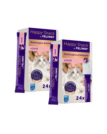 FELIWAY Happy Snack Salmon 48x15 g s lososom, relaxačná maškrta pre všetky mačky