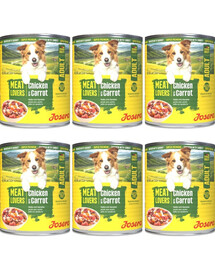 JOSERA Meat Lovers Menu Chicken and Carrot 6x800 g kurča a mrkva, krmivo pre psov