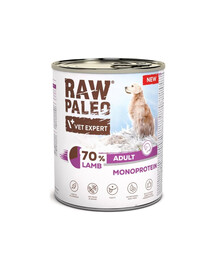 RAW PALEO Monoprotein Lamb Adult 12x800g jagnięcina, mokra karma dla psów