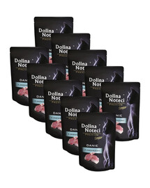 DOLINA NOTECI Premium Senior jahňacie krmivo 10x85 g mokré krmivo pre staršie mačky