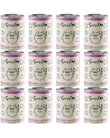 GUSSTO Cat Fresh Goat krmivo pre mačky s kozím mäsom 12x400g