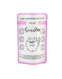 GUSSTO Fresh Goat 85 g čerstvé kozy, monoproteínové krmivo pre mačky