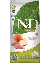FARMINA N&D Boar & Apple Adult Medium & Maxi 2,5 kg krmivo pre psy stredných a veľkých plemien + FARMINA N&D Quinoa Dental Treat Flatulence Medium/Maxi 100 g (7 ks) ZADARMO!