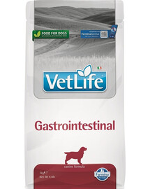 FARMINA Vet Life Gastrointestinal Dog 2 kg krmivo pre psov s tráviacimi problémami + krmivo FARMINA Vet Life Dental Treat Gastrointestinal Medium/Maxi 100 g (7 ks) ZADARMO!