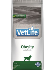 FARMINA Vet Life Obesity Dog 12 kg Krmivo pre psy s nadváhou + 3 x FARMINA Vet Life Dental Treat Obesity Mini 60 g (7 ks) ZADARMO!