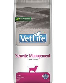 FARMINA Vet Life Struvite Management 12 kg krmivo pre psov s ochorením močových ciest + FARMINA Vet Life Dental Treat Struvite Mini 60 g (7 ks) ZADARMO!