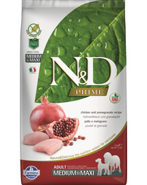 FARMINA N&D Prime Dog Adult Medium & Maxi kuracie a granátové jablko 12 kg + 3 x FARMINA N&D Quinoa Dental Pack Fresh breath Medium/Maxi 100 g (7 ks) ZADARMO!