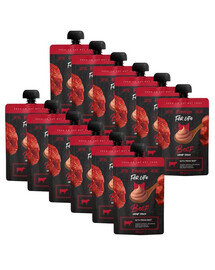 FITMIN For Life Cat Cream Sauce Beef 12x100g krémové vrecká s hovädzím mäsom pre mačky