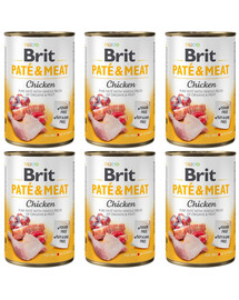BRIT Pate&Meat Chicken 6x400 g paštéta s kuracím mäsom