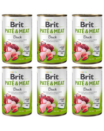 BRIT Pate&Meat Duck 6x400 g paštéta s kačacím mäsom