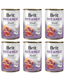BRIT Pate&Meat Lamb 6x400 g paštéta s jahňacím mäsom