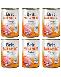 BRIT Pate&Meat turkey 6x400 g paštéta s morčacím mäsom