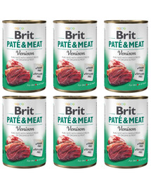 BRIT Pate&Meat venison 6x400 g paštéta so zverinou
