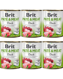 BRIT Pate&Meat Duck 6x800 g paštéta s kačacím mäsom