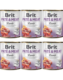 BRIT Pate&Meat Lamb & 6x800 g paštéta s jahňacím mäsom