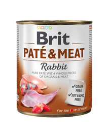 BRIT Pate&Meat Rabbit 800 g paštéta s králičím mäsom