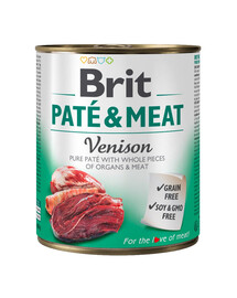 BRIT Pate&Meat Venison 800 g paštéta so zverinou