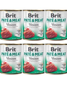 BRIT Pate&Meat venison 6x800 g paštéta so zverinou