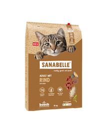 SANABELLE Classic Adult with Beef 10 kg krmivo s hovädzím mäsom pre dospelé mačky