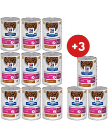 HILL'S Prescription Diet Canine Gastrointestinal Biome Digestive Care Dusené krmivo s kuracím mäsom a mrkvou 9x354 g + 3 konzervy ZADARMO!