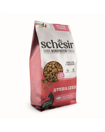 SCHESIR Animal Monoprotein Formula Sterilized Šunka 10 kg krmivo pre mačky po sterilizácii