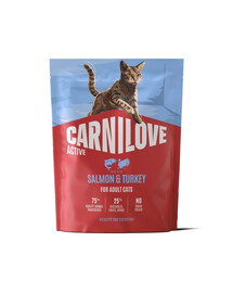 CARNILOVE Active Cat Salmon and Turkey Adult 400 g losos a morčacie, pre všetky dospelé mačky