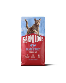 CARNILOVE Active Cat Salmon and Turkey Adult 6 kg losos a morčacie, pre všetky dospelé mačky