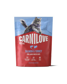 CARNILOVE Active Cat Salmon and Turkey Adult Large 400 g losos a morčacie, pre mačky veľkých plemien