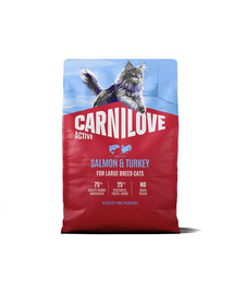 CARNILOVE Active Cat Salmon & Turkey Adult Large 2 kg losos a morka, pre mačky veľkých plemien