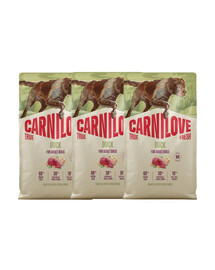 CARNILOVE True Fresh Dog Duck Adult 3x4 kg krmivo s čerstvou kačicou pre dospelých psov