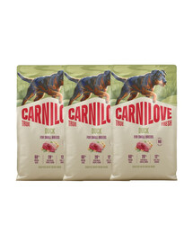 CARNILOVE True Fresh Dog Duck Adult Small Breeds 3x4 kg krmivo s čerstvou kačicou pre dospelých psov malých plemien