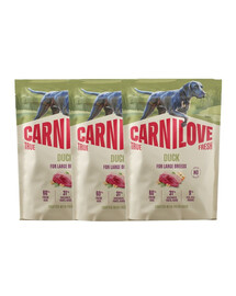 CARNILOVE True Fresh Dog Duck Adult Large Breeds 3x1,5 kg krmivo s čerstvou kačicou pre dospelých psov veľkých plemien
