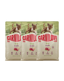 CARNILOVE True Fresh Dog Duck Puppies 3x4 kg krmivo s čerstvou kačicou pre šteniatka