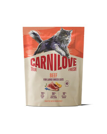 CARNILOVE True Fresh Cat Beef Adult Large 400 g hovädzie, pre mačky veľkých plemien