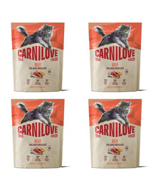 CARNILOVE True Fresh Cat Beef Adult Large 4x400 g hovädzina, pre mačky veľkých plemien