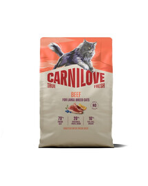 CARNILOVE True Fresh Cat Beef Adult Large 2 kg hovädzie, pre mačky veľkých plemien