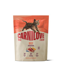 CARNILOVE True Fresh Cat Beef Kittens 400 g hovädzie mäso, pre mačiatka všetkých plemien