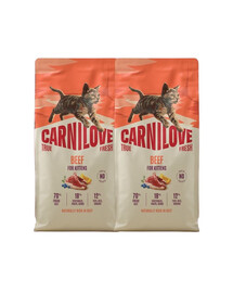 CARNILOVE True Fresh Cat Beef Kittens 2x6 kg hovädzie, pre mačiatka všetkých plemien