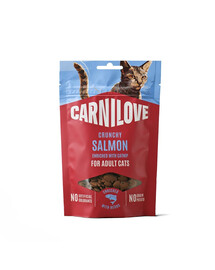 CARNILOVE Crunchy Snack Cat Salmon 50 g s lososom a mätou, chrumkavá maškrta pre mačky