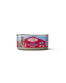 CARNILOVE Cat Can Paté Turkey and Salmon 100 g s morčacím a lososom, paštéta pre mačky