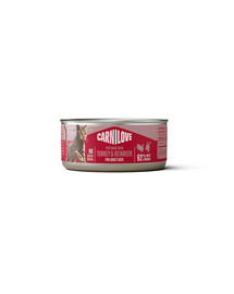CARNILOVE Cat Can Paté Turkey and Reindeer 100 g s morčacím a sobím mäsom, paštéta pre mačky