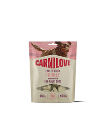 CARNILOVE Dog Freeze Dried Turkey 60g lyofilizované maškrty s morčacím mäsom pre psov
